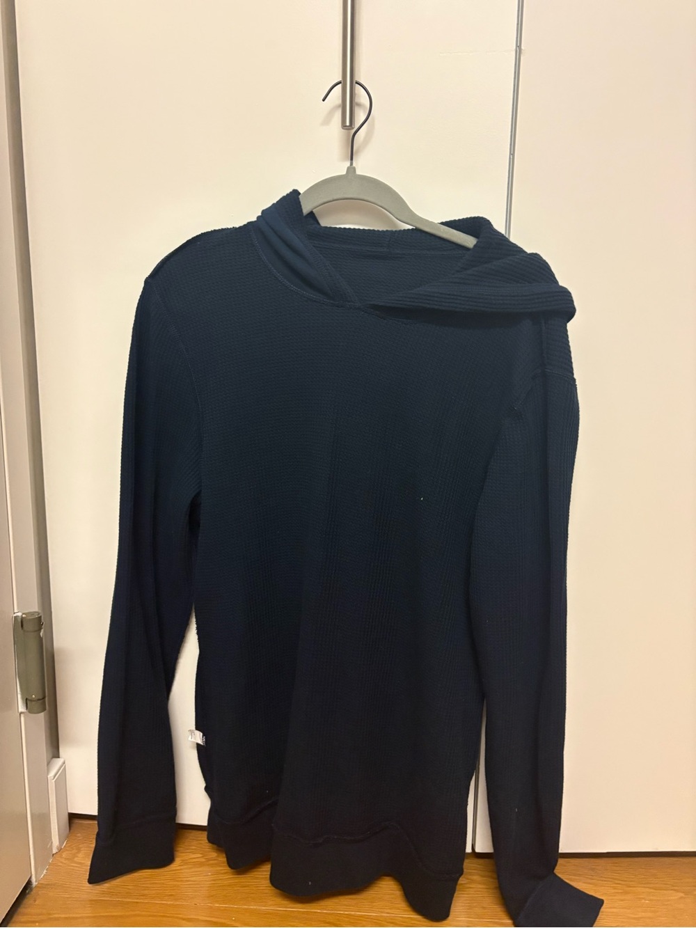 Dark Navy Lightweight Hooded Thermal Pullover